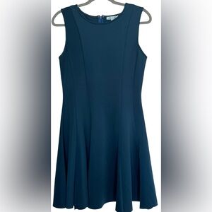 She + Sky Balletcore Turquoise Blue Sleeveless Skater Dress A-Line Fit and Flare